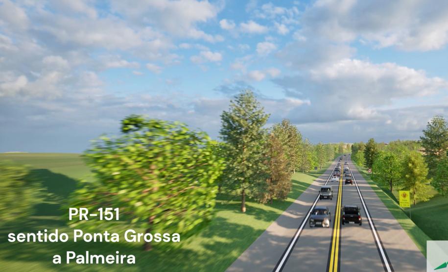 R$ 274 milhões: DER/PR publica edital de modernização da PR-151, de Palmeira a Ponta Grossa Foto: DER