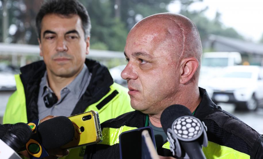 Para o engenheiro civil da Superintendência Regional Leste do DER/PR, Márcio Gurski, a experiência do Paraná em deslizamentos será um diferencial para o atendimento ao Rio Grande do Sul. Foto: Rodrigo Félix Leal / SEIL