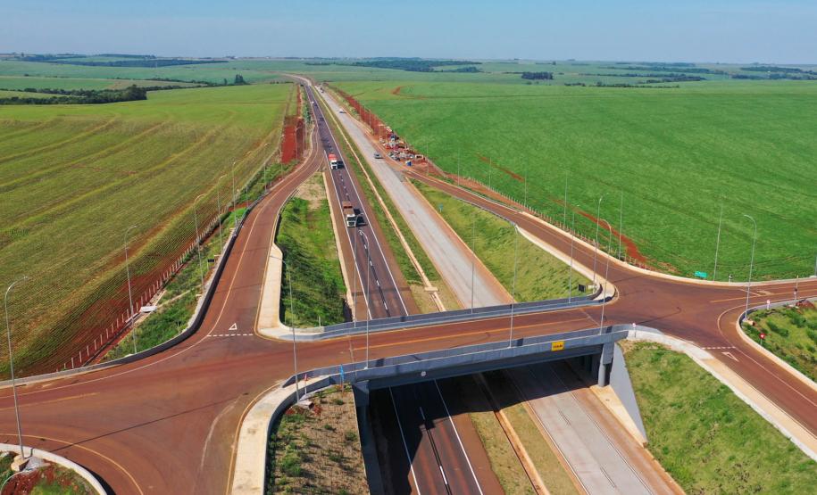 Obras de duplicação do Contorno Oeste de Cascavel Foto: Gabriel Rosa/AEN