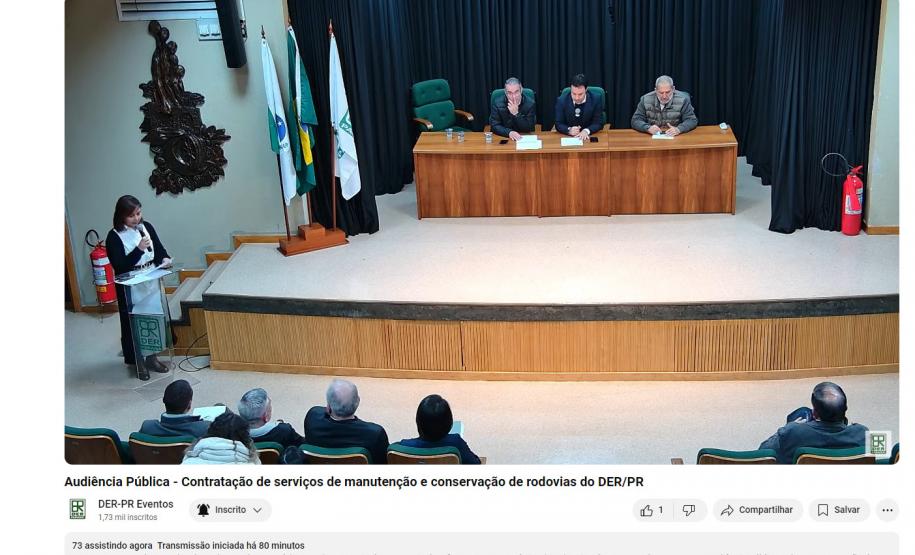 Print da Live no Youtube