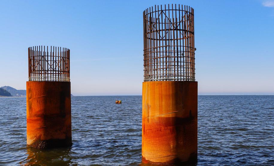 Obras da Ponte de Guaratuba avançam e chegam a 14,24% de execução