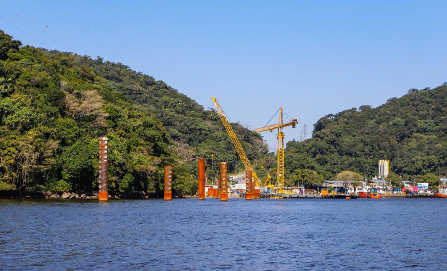 Obras da ponde te Guaratuba Foto: Roberto Dziura Jr/AEN