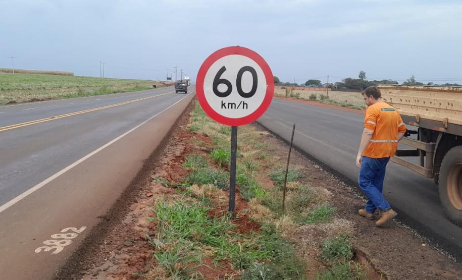 Reforço na sinalização da PR-317 entre Maringá e Iguaraçu