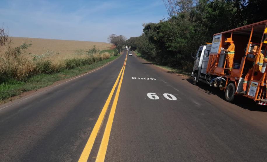 Reforço na sinalização da PR-317 entre Maringá e Iguaraçu