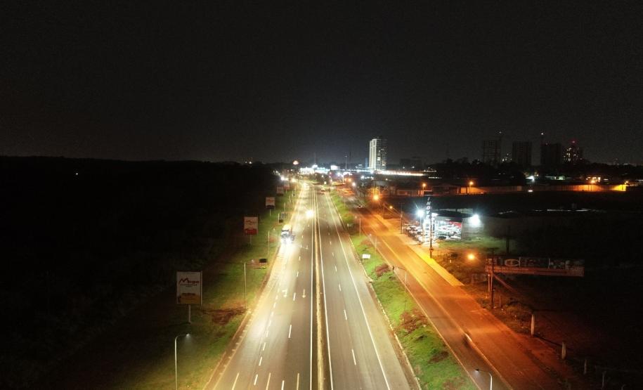 Nova iluminação da BR-277 na região Oeste