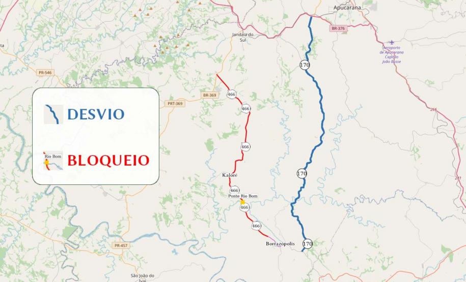 MAPA DE DESVIO E BLOQUEIO DA REGIÃO