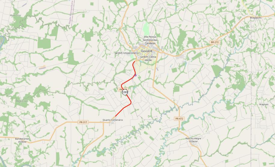 MAPA DA RODOVIA QUE TERÁ OPERAÇÃO PARE-E-SIGA