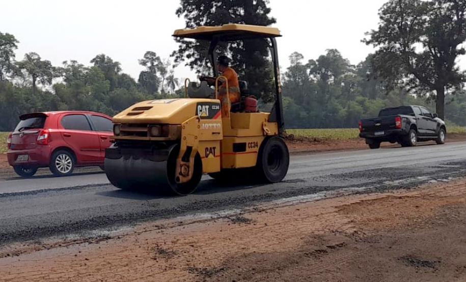 Rodovia entre Palotina e Toledo recebe serviços de conservação do pavimento