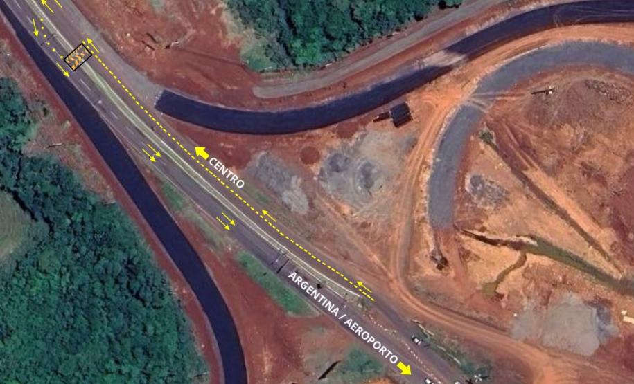 Imagem aérea da obra