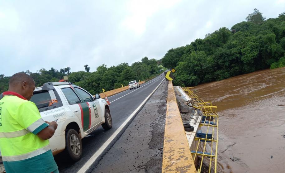 DER/PR divulga condições de rodovias estaduais após as chuvas. PR-317 Engenheiro Beltrão