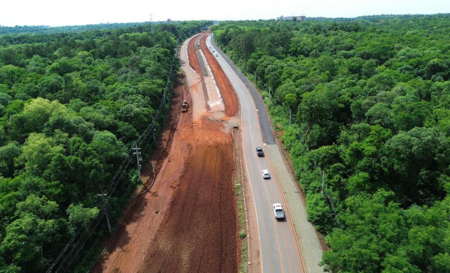 Obras de duplicação da Rodovia das Cataratas