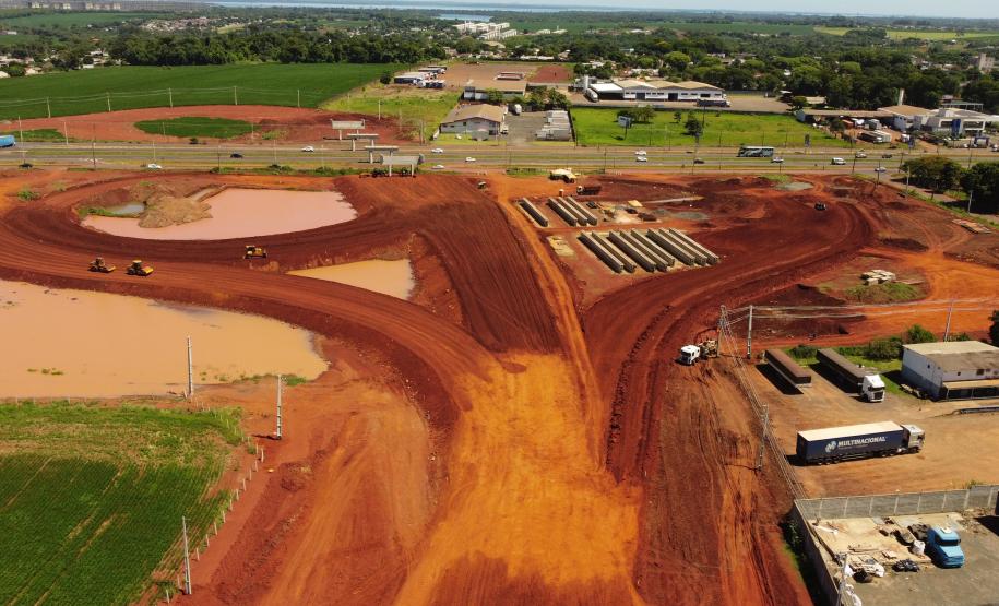Obras na Perimetral Leste de Foz do Iguaçu