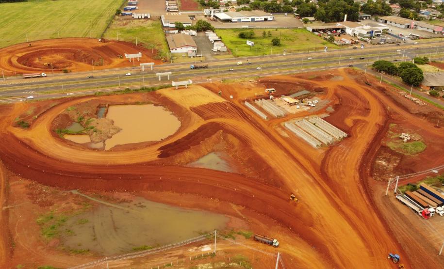 Obra da Perimetral Leste de Foz do Iguaçu