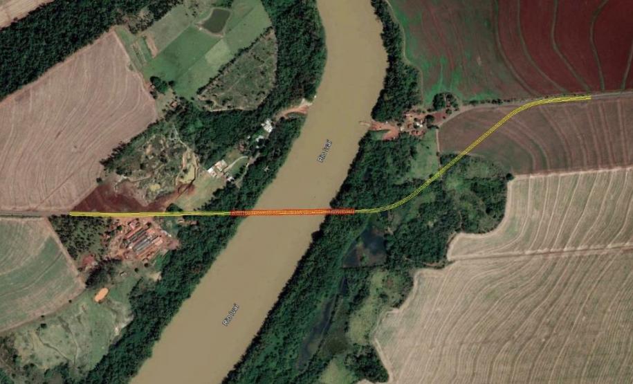 Mapa de projeto da ponte