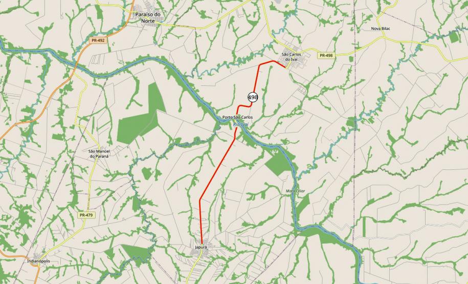 Mapa de projeto da ponte