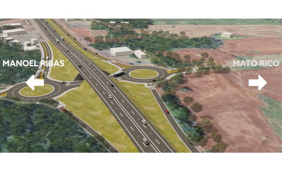 Projeto da duplicação da PRC-466 entre Turvo e Pitanga.