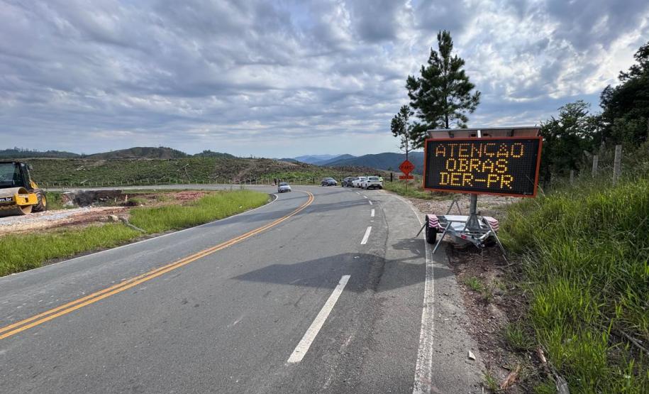 Obras na PR-092 em Rio Branco do Sul