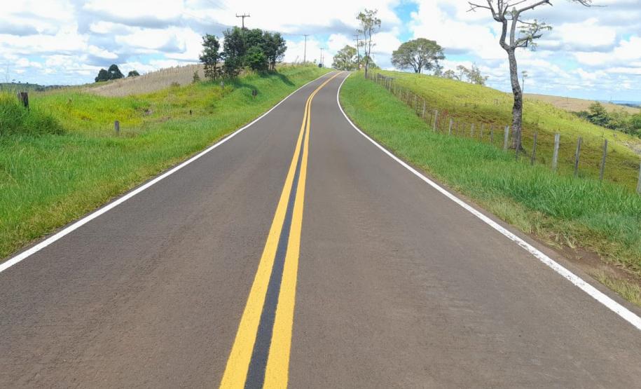 Trecho da PR-364 entre Palmital e Laranjal