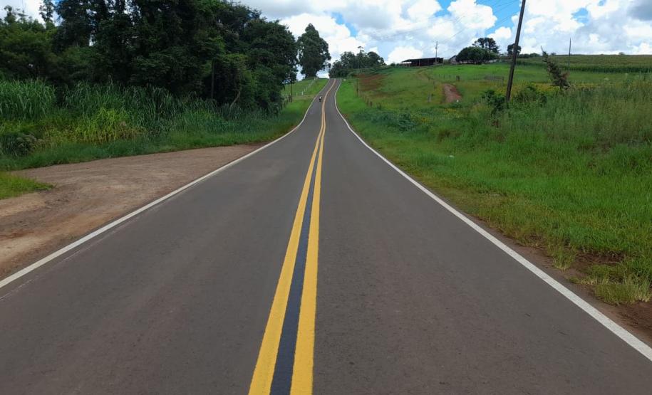 Trecho da PR-364 entre Palmital e Laranjal