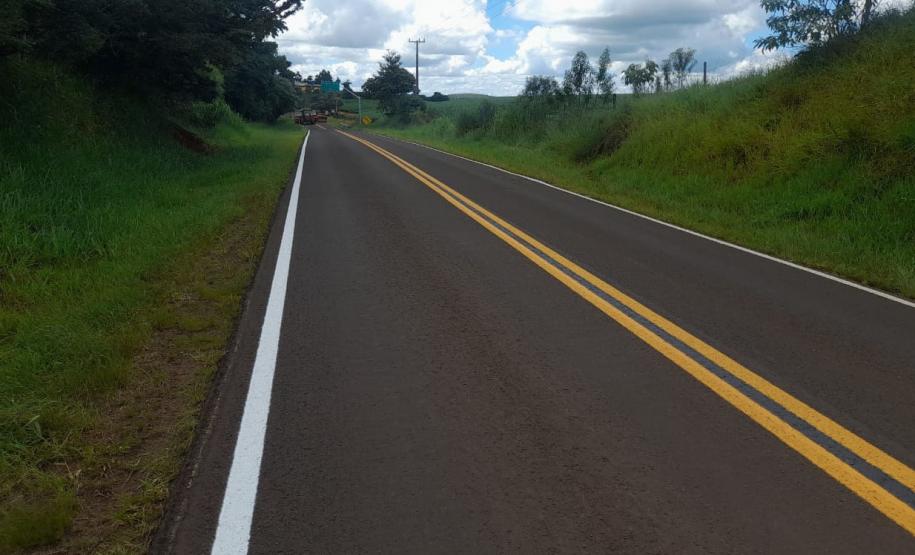 Trecho da PR-364 entre Palmital e Laranjal