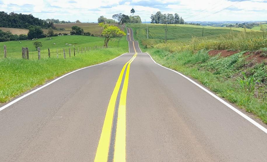 Trecho da PR-364 entre Palmital e Laranjal