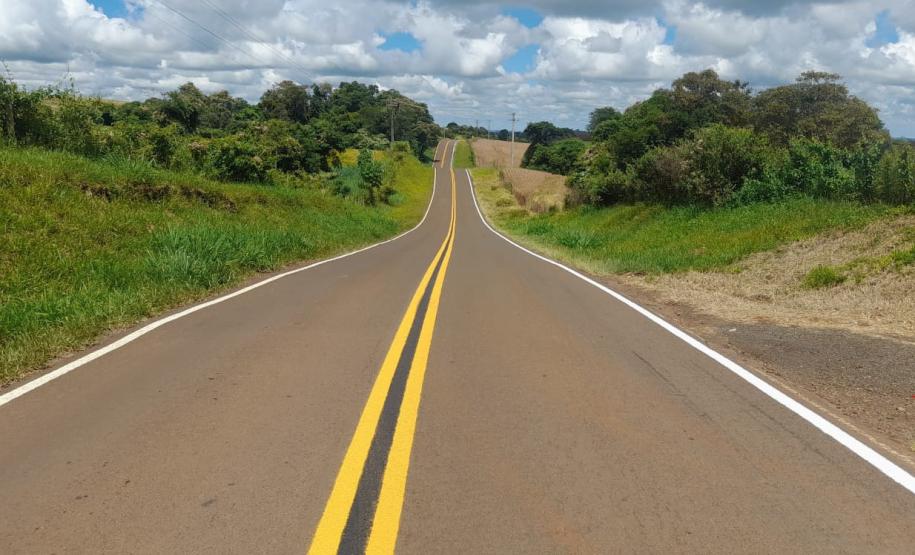 Trecho da PR-364 entre Palmital e Laranjal