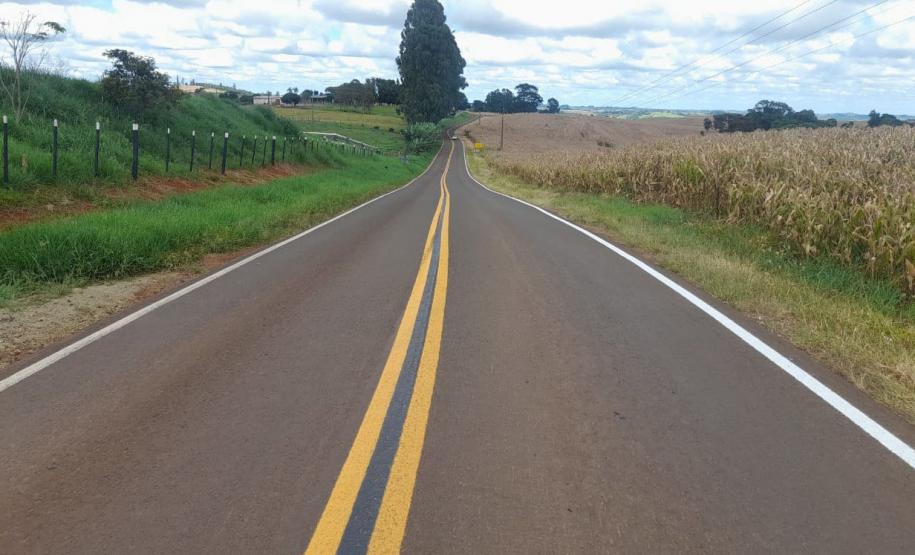 Trecho da PR-364 entre Palmital e Laranjal