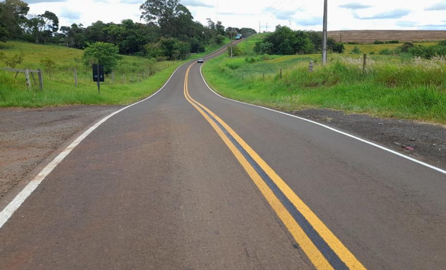 Trecho da PR-364 entre Palmital e Laranjal