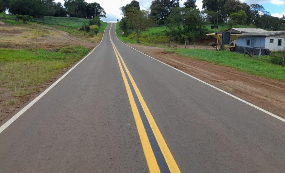 Trecho da PR-364 entre Palmital e Laranjal