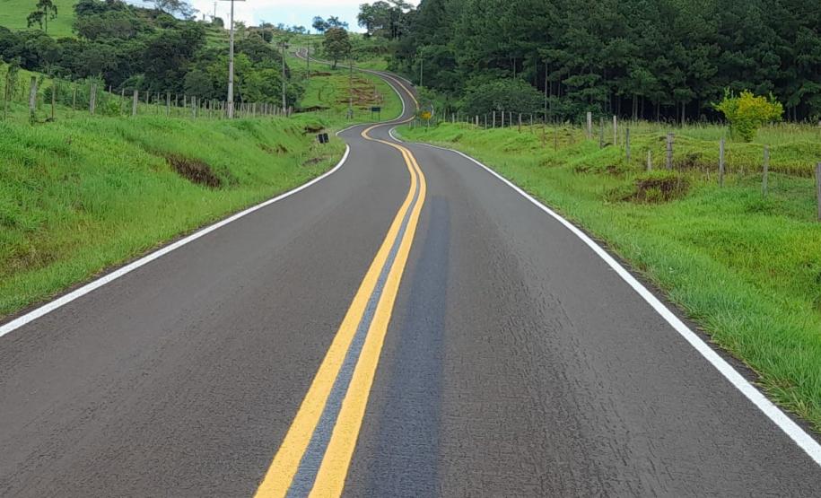 Trecho da PR-364 entre Palmital e Laranjal