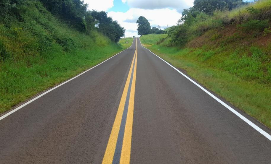 Trecho da PR-364 entre Palmital e Laranjal