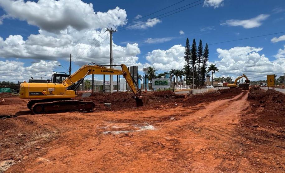 Obra do Trevo do Catuaí em Maringá