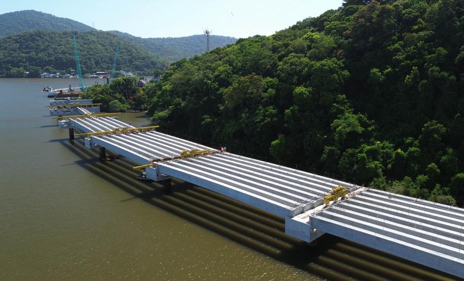 obras da ponte de guaratuba