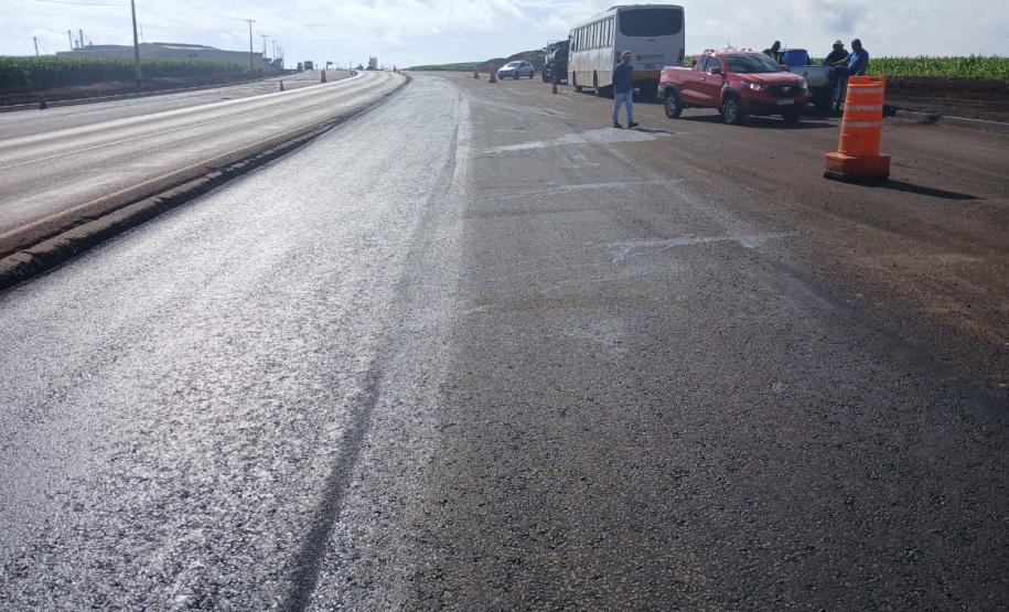 Obras na duplicação de rodovia em Toledo