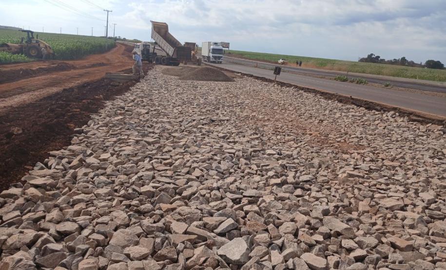 Obras na duplicação de rodovia em Toledo