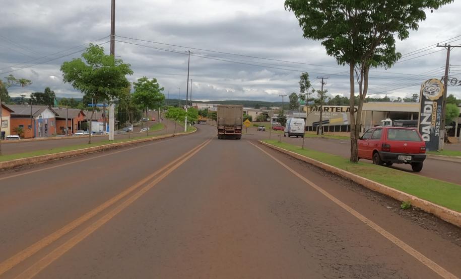 rua onde a passarela será instalada