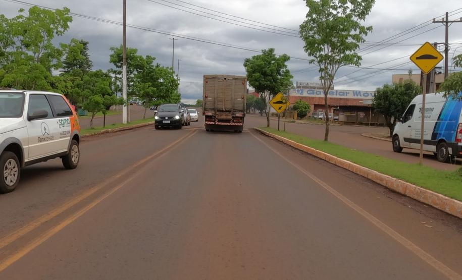 rua onde a passarela será instalada
