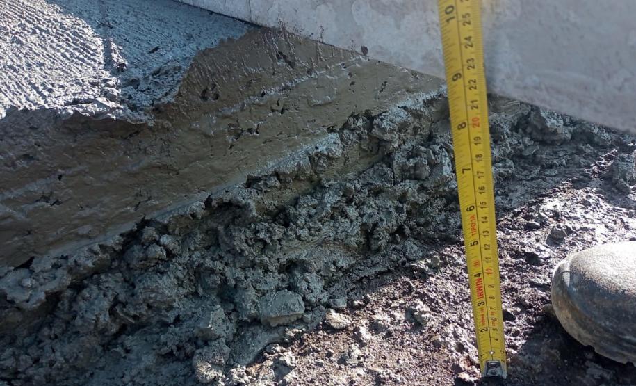 Obra de restauração em concreto da PRC-280