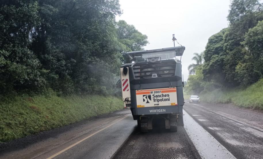 Obra de restauração em concreto da PRC-280