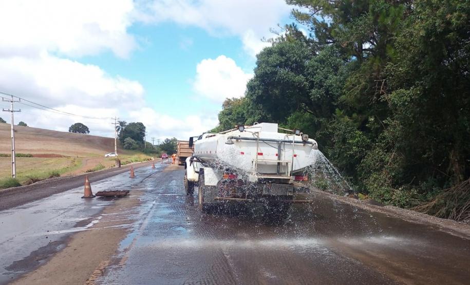 Obra de restauração em concreto da PRC-280