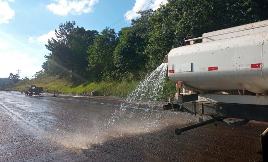 Obra de restauração em concreto da PRC-280