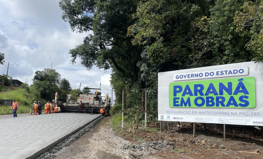Obra de restauração em concreto da PRC-280