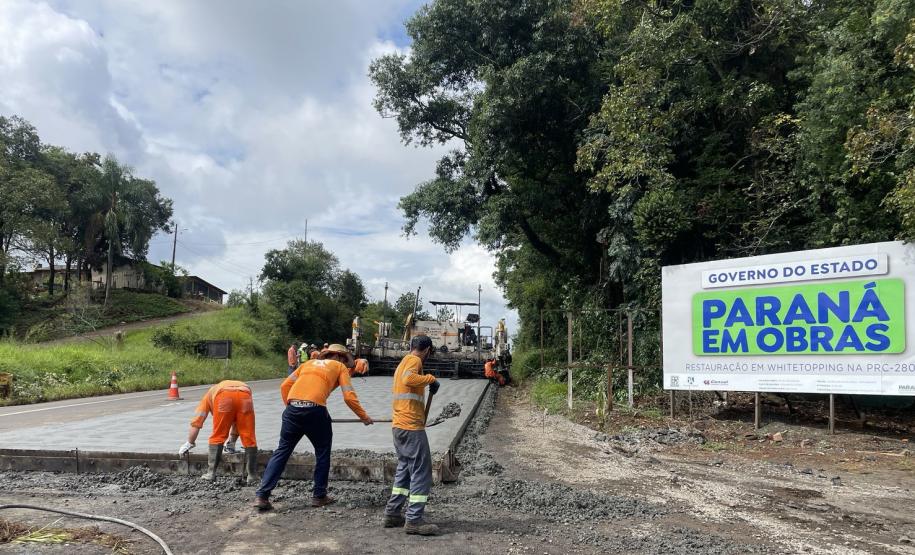 Obra de restauração em concreto da PRC-280