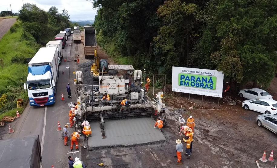 Obra de restauração em concreto da PRC-280