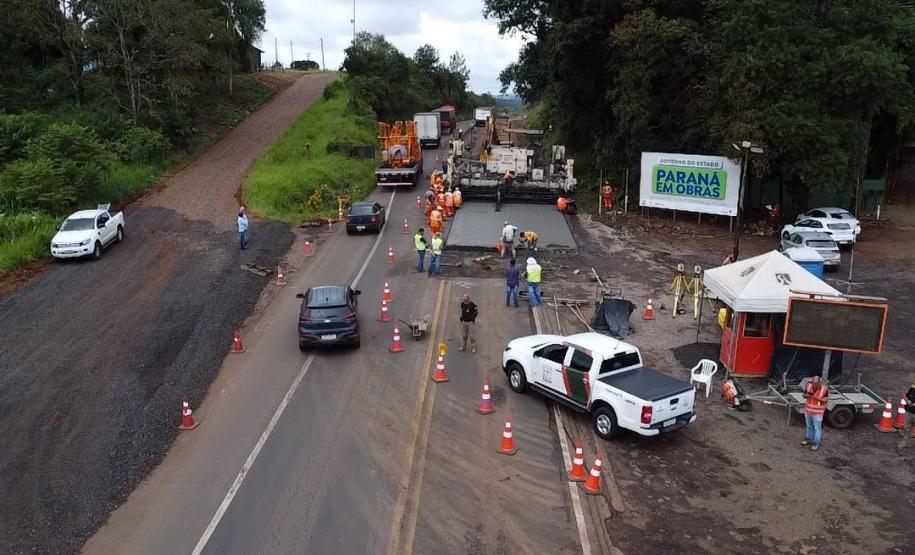 Obra de restauração em concreto da PRC-280