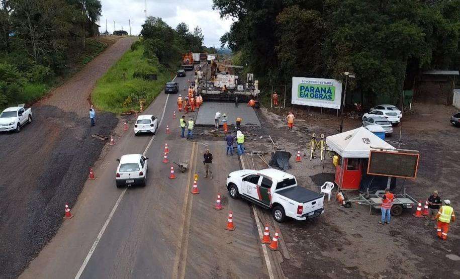Obra de restauração em concreto da PRC-280