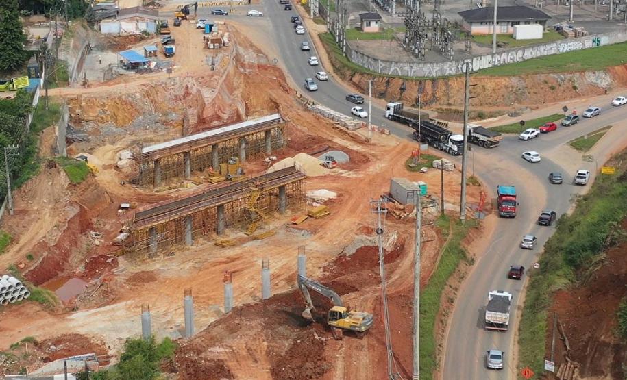 Obras da duplicação da Rodovia dos Minérios em Almirante Tamandare