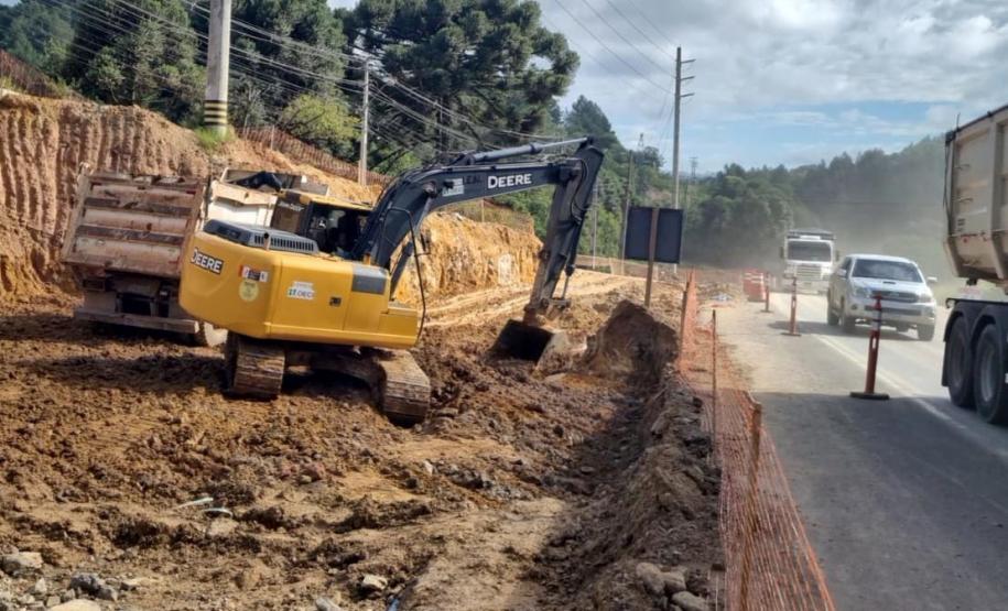 Obras da duplicação da Rodovia dos Minérios em Almirante Tamandare