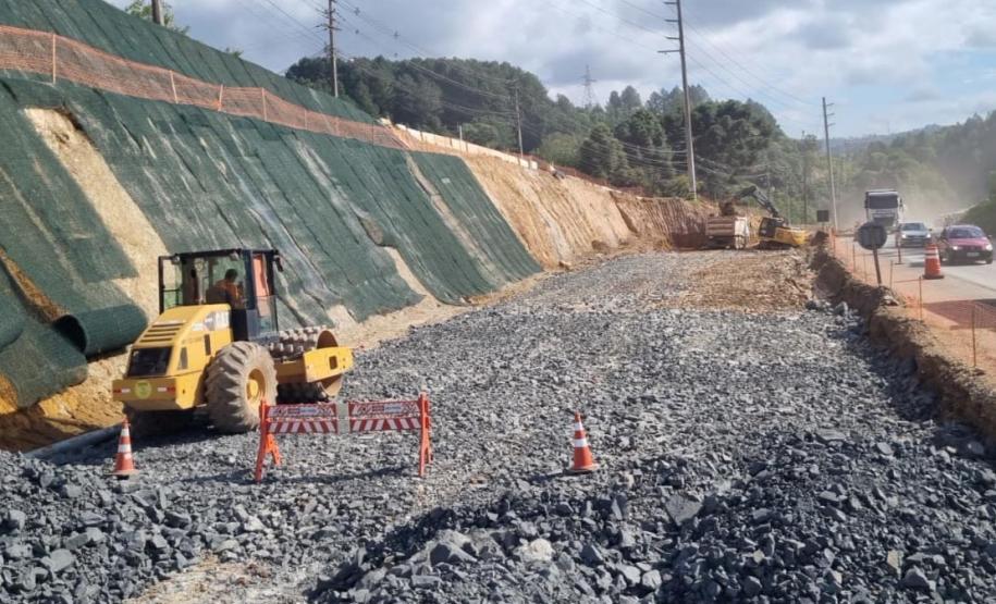 Obras da duplicação da Rodovia dos Minérios em Almirante Tamandare