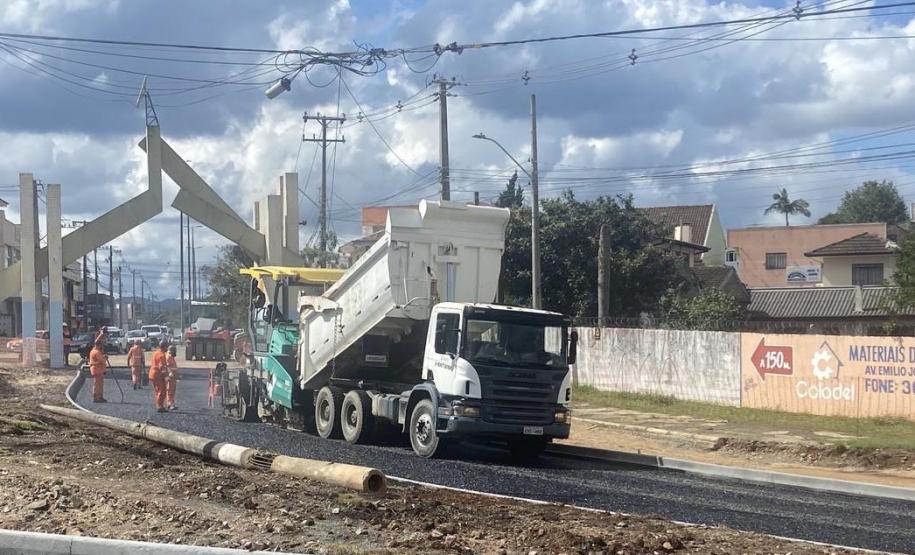 Obras da duplicação da Rodovia dos Minérios em Almirante Tamandare